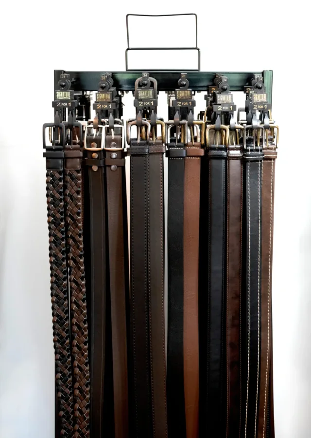 Phoenix Leather Belts belt rack